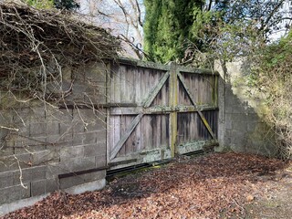 Old gates on walled garden © Trudi