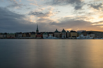 Obraz premium Stockholm Skyline at Sunset