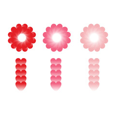 hearts and flowers