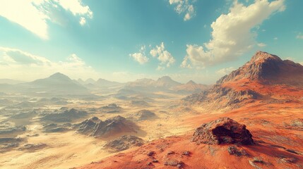 Obraz premium Immerse yourself in a turbulent alien vivid landscape,