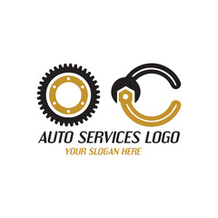 car auto repairing logo design vector
