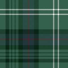 Classic green tartan pattern featuring a timeless checkered design, with white, dark green and subtle red accents.