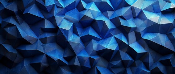 Fototapeta premium Modern wallpaper featuring crisp geometric shapes in different shades of blue