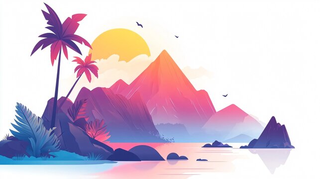 Professional Isolated Website Design Wide Angle Centered Composition