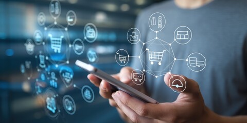 Fototapeta premium E-commerce Shopping Experience: Seamless Online Retail