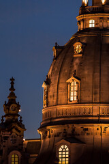 Kuppel der Frauenkirche zur blauen Stunde