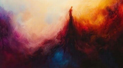 Vivid Abstract Gradient Artwork with Artistic Effects