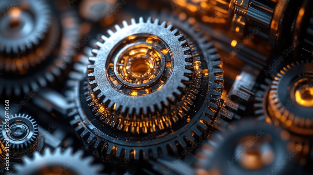 Poster mechanical components arranged in a tight cluster