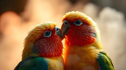 Fototapeta premium couple of parrots