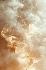 Elegant swirling smoke pattern on brownish background capturing abstract fluid motion