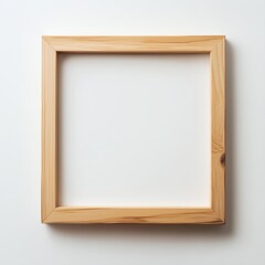 wooden frame on white background
