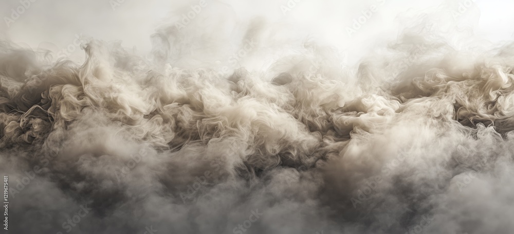 Aufkleber abstract smoky texture with dynamic swirling patterns in neutral tones