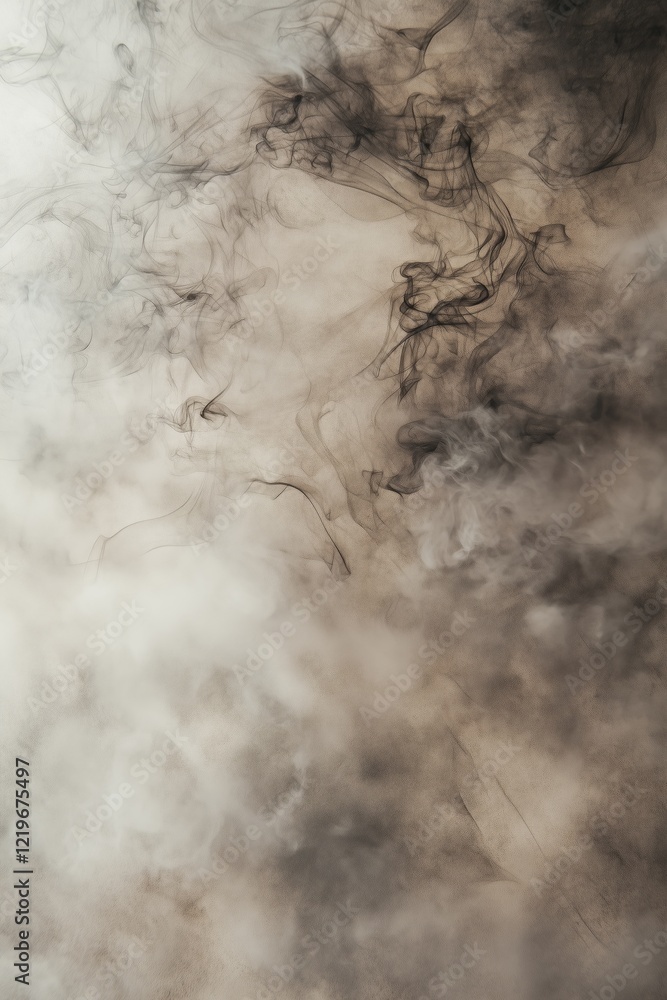 Poster Abstract smoke patterns in a soft gradient background