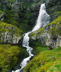 waterfall in the mountains