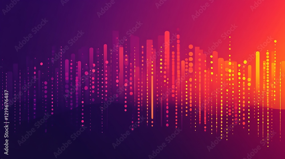 Poster abstract cityscape lights dynamic gradient background