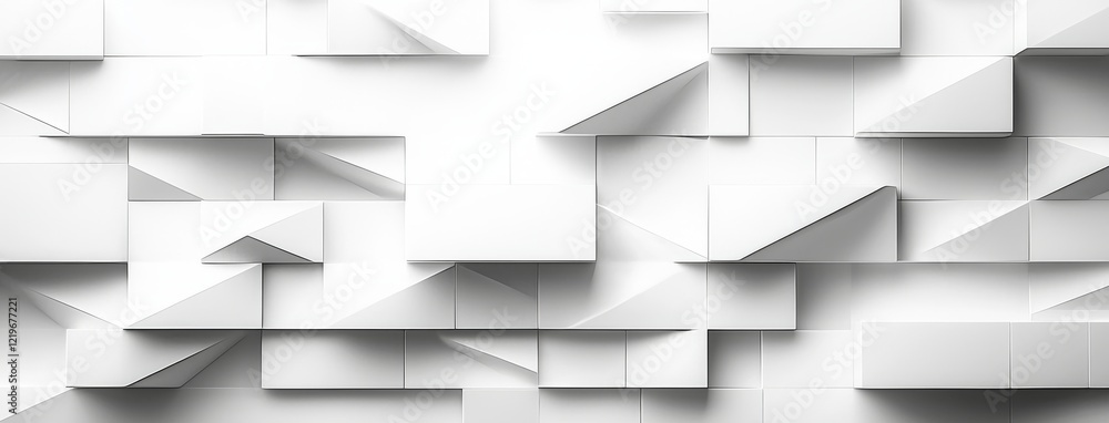 Poster template featuring random white square diagonal cubes and blocks on a background, suitable for wallp