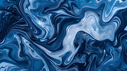 Obraz premium Marble background pattern in various shades of blue, generative ai
