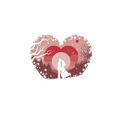 Valentine Day Typography T Shirt Design