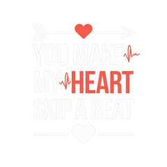 Valentine Day Typography T Shirt Design
