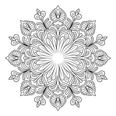 Golden Mandala with Intricate Floral Patterns