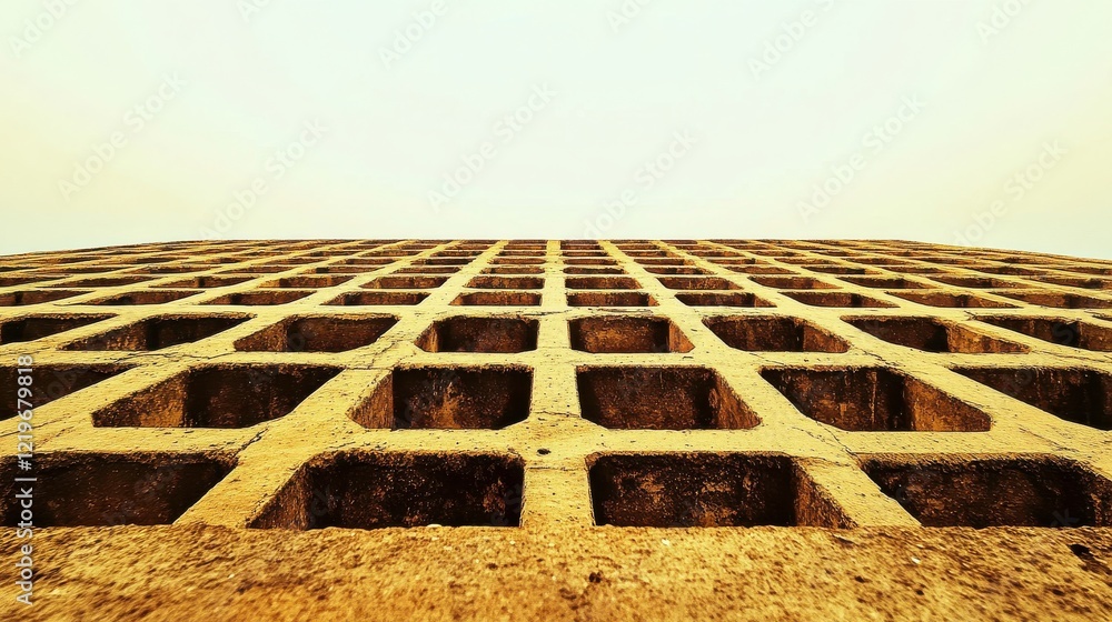 Poster high contrast architectural patterns with soft light