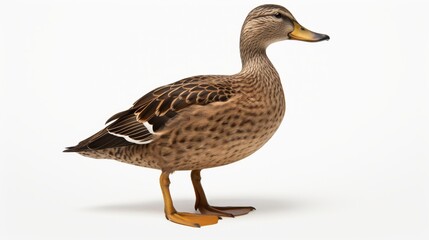 Beautiful mallard duck showcasing intricate patterns in calm surroundings. Generative AI