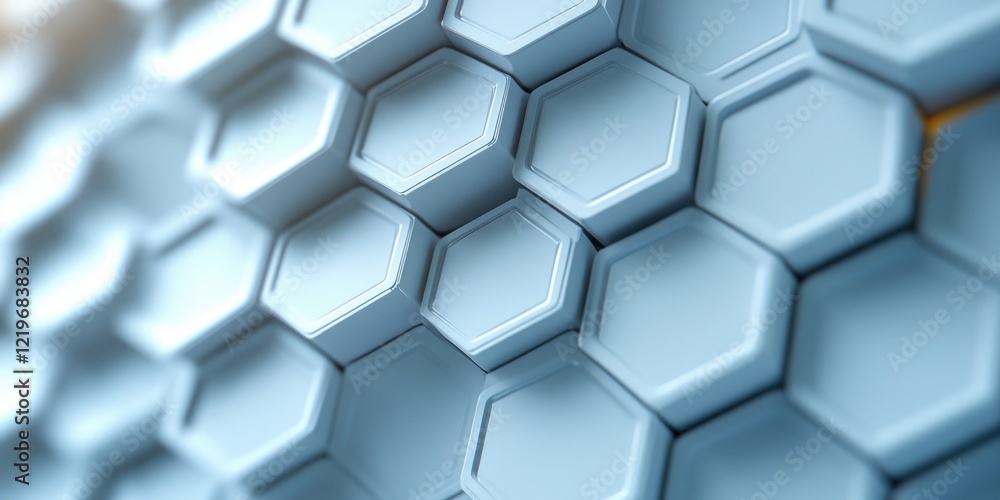 Aufkleber close-up view of a textured wall with repeating hexagon pattern, great for interior design and archi