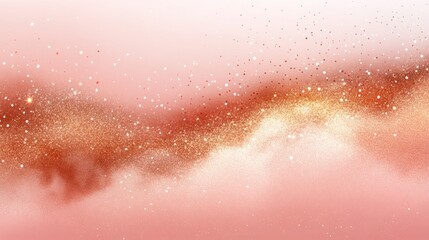 Rose Gold Glitter Abstract Background: Sparkling Elegant Design
