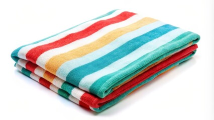 Folded Striped Beach Towel
