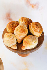 Traditional Azerbaijan sweet badambura with almond.
