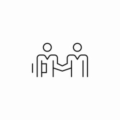 business support icon sign vector