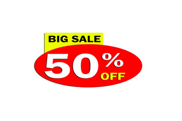 big sale 50% off. 50% in png
