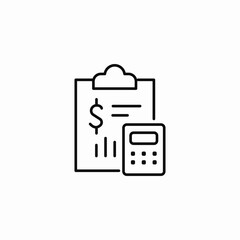 financial calculations icon sign vector
