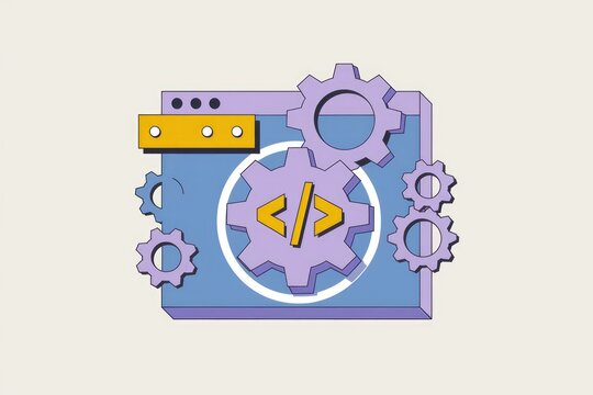 Web development, coding gears, website building, programming, software engineering.