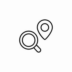 location search icon sign vector