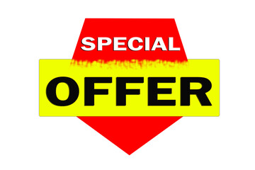 special offer banner on transparent background