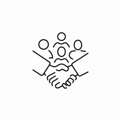 public agreement icon sign vector