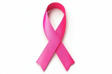 pink ribbon symbol for breast cancer awareness, support, hope, charity campaign, medical cause, solidarity, prevention, and advocacy for women's health.