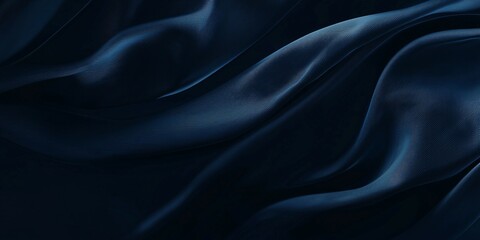 Fototapeta premium A luxurious deep blue background featuring smooth, flowing fabric with subtle texture and highlights