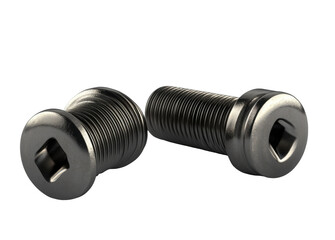 Isolated Black Square Head Bolts