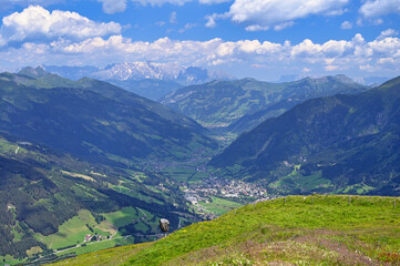 Naklejka premium Bad Hofgastein village in valley ,Salzburgerland, Austria