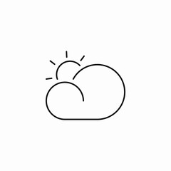 cloudy day icon sign vector