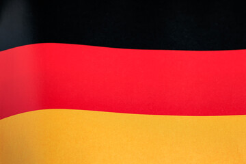 Vibrant colors of the german flag: black, red, and gold stripes