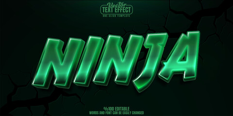 Ninja editable text effect, customizable sword and weapon 3d font style © LetsSmile