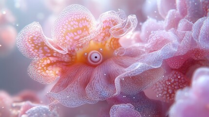 Naklejka premium Pink ethereal creature.