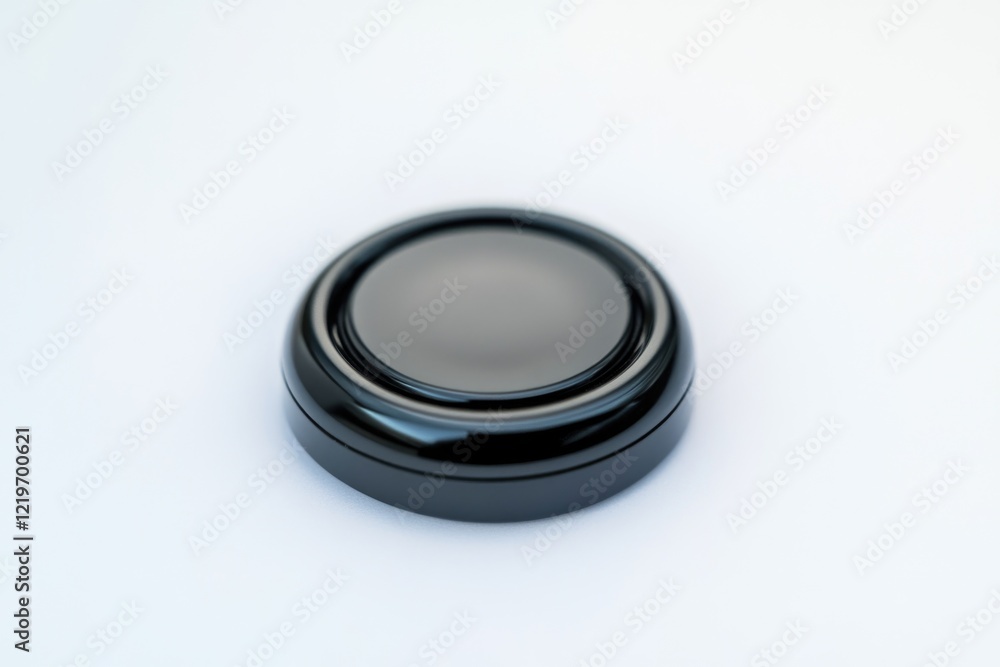 Poster a detailed view of a single button on a clean background