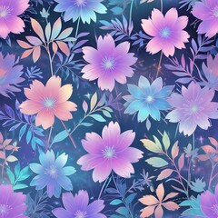 Holographic floral patterns with modern vibes