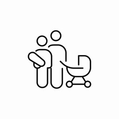 baby wheel walker icon sign vector