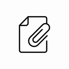 document attachment icon sign vector