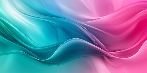 Obraz premium Fluid Gradient Background with Flowing Pink and Teal Waves